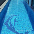 Hot sale custom dolphin glass mosaic patterns art swimming pool mosaic tile